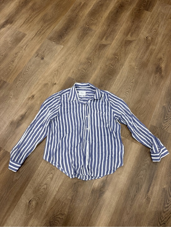 Rails Tops - Rails Blue and White Striped Button-Down Shirt